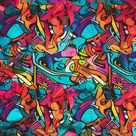 Premium AI Image | A colorful graffiti wallpaper that says graffiti on it.