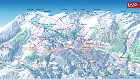 Cross-Country Skiing Trail Map Flims Laax Falera • Nordic Trail Map