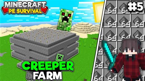 🤯no One Build This Creeper Farm Minecraft Pe Survival Series Ep 5