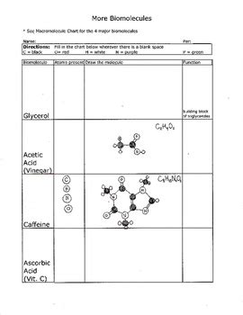 Macromolecules 2 Biomolecules To Make And Draw By Biology Buff