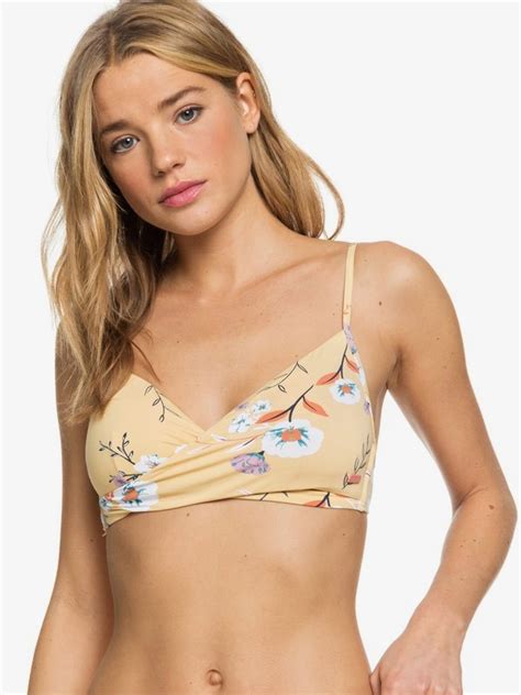 Lahaina Bay Wrap Bra Bikini Top Roxy