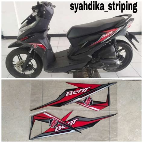 Jual Stiker Striping Lis Body Honda Beat Fi Esp Cbs Hitam Shopee