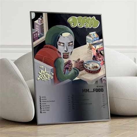 Mf Doom Mm Food Album Cover Poster Wall Art Mf Doom Mmfood Etsy