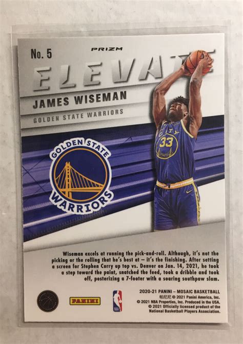 Mosaic James Wiseman Elevate Silver Prizm Ebay