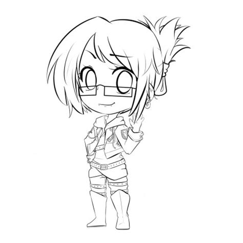 Coloriages Hansi Zoe Chibi L Attaque Des Titans Coloriages