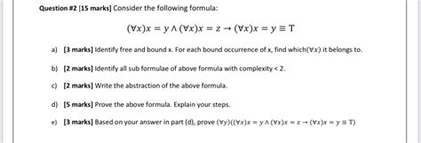 Solved Question 2 [15 Marks] Consider The Following