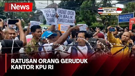 Tolak Kecurangan Dugaan Pemilu Ratusan Orang Geruduk Kantor Kpu