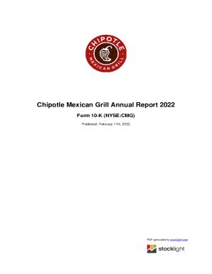 Fillable Online Form K For Chipotle Mexican Grill Inc Filed