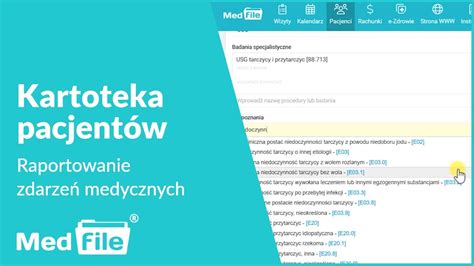 Kartoteka Pacjent W Raportowanie Zdarze Medycznych Program Do