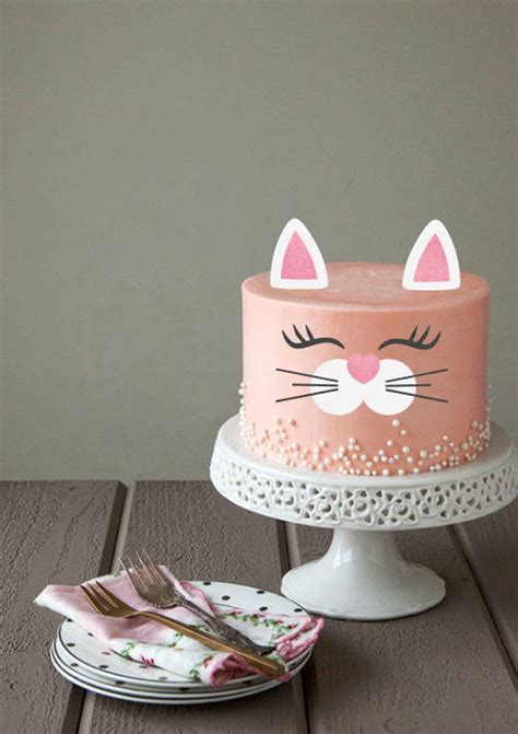 Kitty Party Birthday Cake For Cat Cat Themed Birthday Party Birthday