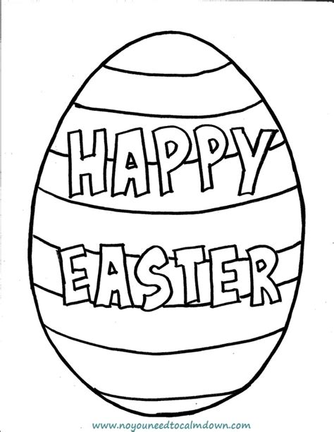 Happy Easter Egg Coloring Page For Kids Free Printable No You