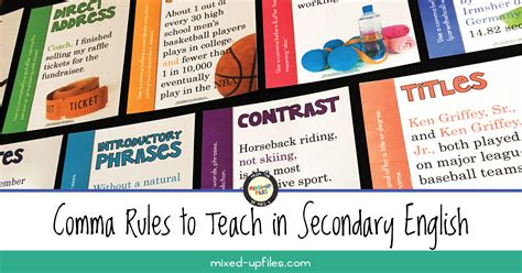 Comma Rules Infographic Project - Mixed-Up Files