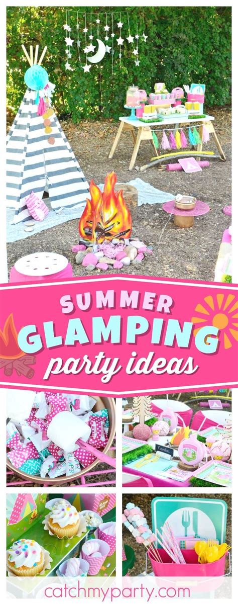 Camping Summer Camp Birthday A Girly Glam Camp Out Catch My