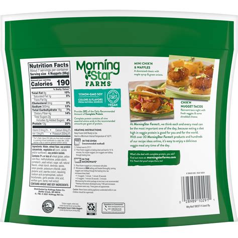 MorningStar Farms Meatless Chicken Nuggets, Plant Based Protein Vegan Meat, Frozen Meal ...