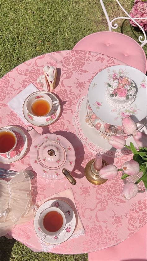 Pin By Celina Debiasio On Coquette Aesthetic Tea Party Garden Pink