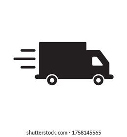 Truck Delivery Service Silhouette Style Vector Stock Vector Royalty