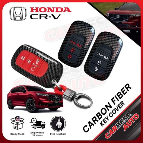 Honda Crv Carbon Fibre Key Cover Keyless Remote Case Casing Sarung