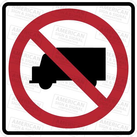 R5 2 No Trucks Symbol Sign