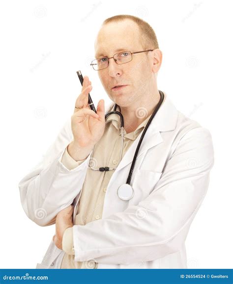 Medical Doctor Waiting for the Next Patient Stock Photo - Image of help