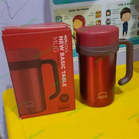 Jual Locknlock Table Mug Tumbler Hot Cool Botol Lock Lock Panas Dingin 500 Merah Kota Depok