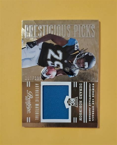 2013 Panini Prestige Prestigious Picks Gold Materials 2333 Denard