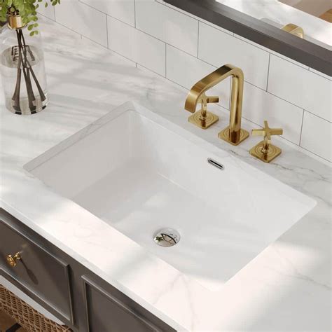 Deervalley 24 In Porcelain Ceramic Rectangular Undermount Bathroom