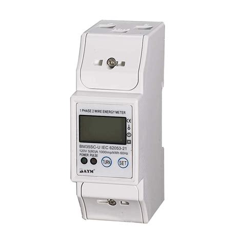 Baym 580 A 120v 60hz Single Phase Din Rail Digital Modbus Smart Remote Kwh Watt Hour Din Rail