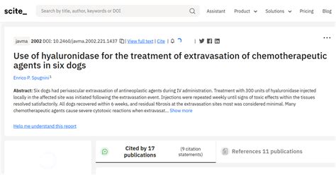 Use Of Hyaluronidase For The Treatment Of Extravasation Of