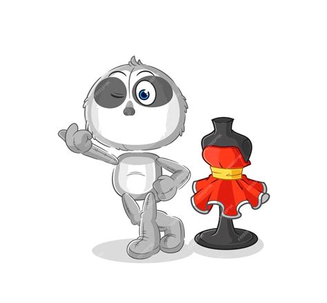 Premium Vector | Sloth fashion designer vector cartoon character