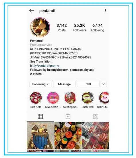 Contoh Bio Instagram Bisnis Makanan Tradisional Papua Papeda Food