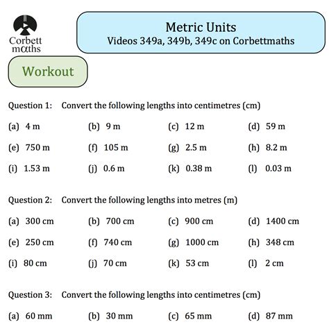 Free Converting Metric Units Of Length Worksheet Download Free