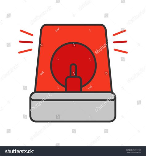 Fireman Siren Color Icon Police Alarm Stock Vector Royalty Free