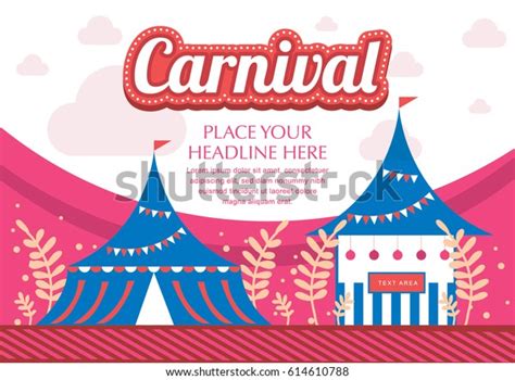 Colorful Carnival Theme Poster Design Stock Vector Royalty Free 614610788