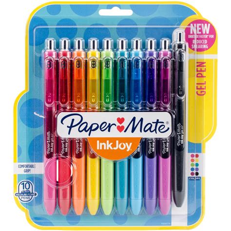 Paper Mate InkJoy Gel Pens Medium Point 0 7 Mm Assorted Colors 10