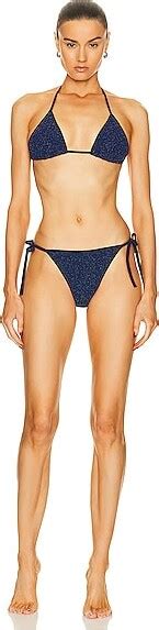 Hunza G Gina Lurex Bikini In Navy ShopStyle Two Piece Swimsuits