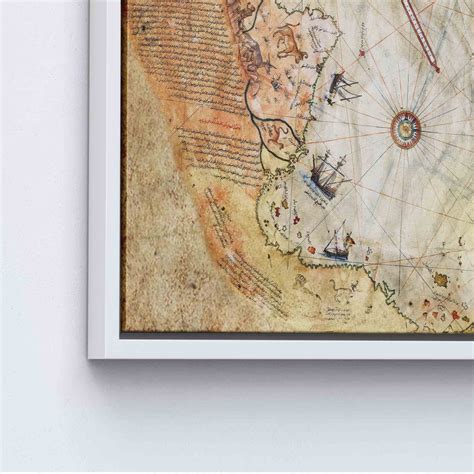 Piri Reis Map Antique Map Poster Piri Reis Art Vintage Map Etsy