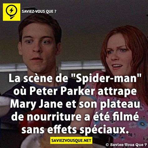 La scène de Spider man où Peter Parker attrape Mary Jane et son