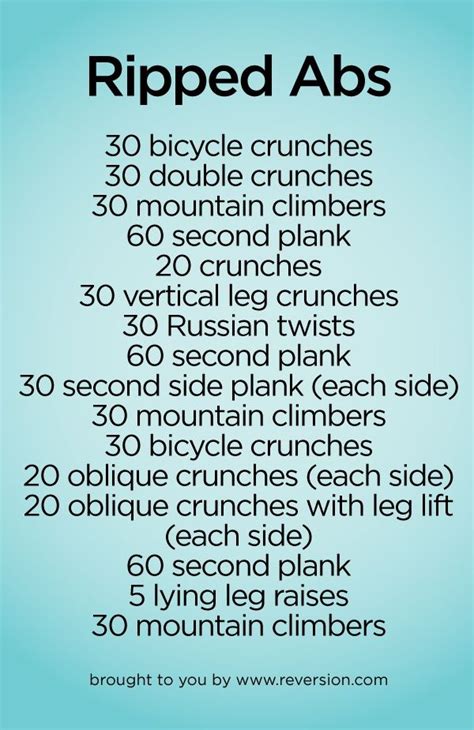 Ripped abs workout