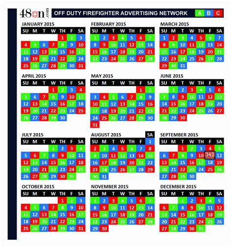 firefighter shift calendar printable joyan cherilynn