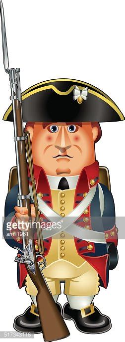 Clipart Retro American Revolutionary Soldier Patriot Minuteman In