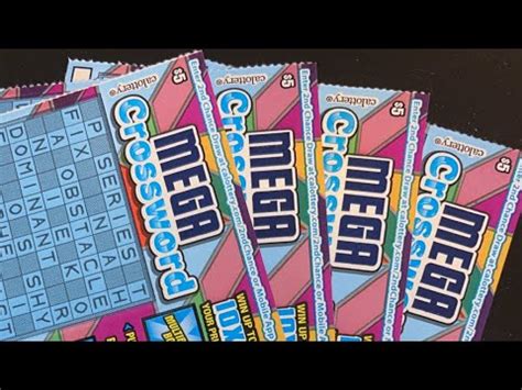 Mega Crosswordscalifornia Scratch Off Tickets Youtube