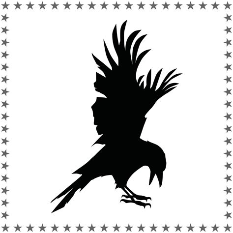 Crow Silhouette illustration, Crow Silhouette, Crow Silhouette art on white background 47552738 ...