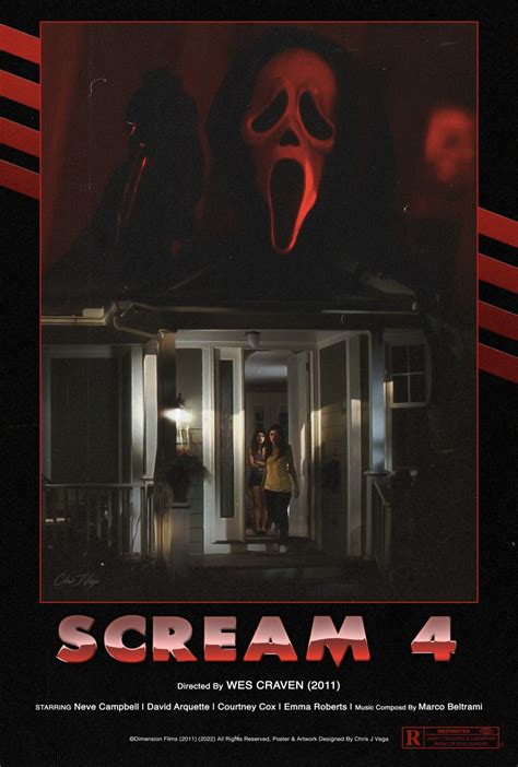 Scream 4 (2011) Retro Poster Design | Poster By Chris Vega