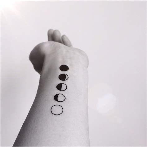 The Moon Phase lunar phase cycle tattoo InknArt by InknArt