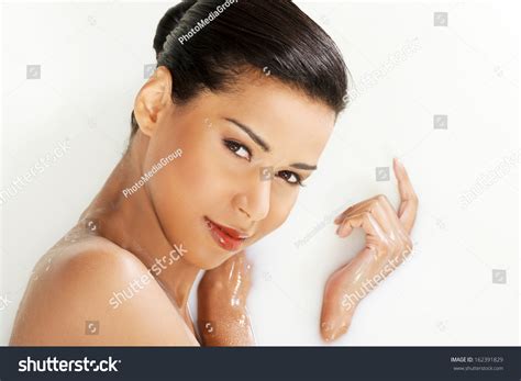 Attractive Naked Woman Lying Milk Bath Stock Photo 162391829 Shutterstock
