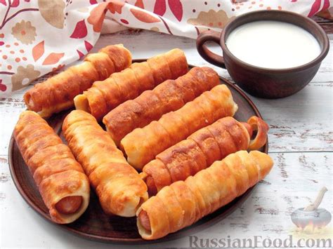 Рецепт: Сосиски в тесте (на сковороде) на RussianFood.com