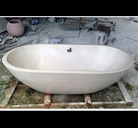 Jual Bathtub Teraso Marmer Oval Tanpa Kaki With Overflow Size X X