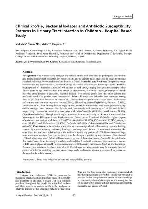 Pdf Clinical Profile Bacterial Isolates And Antibiotic