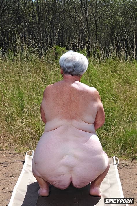 Image Of Squatting Massive Ass White Granny Pastel Colors Solo