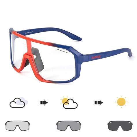 KAPVOE Photochromic Cycling Sunglasses Sports Mountain Bike Glasses UV ...